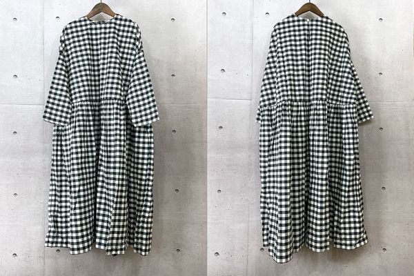 【新品】ガーゼGauze#ギンガムギャザースカート Gauze# ガーゼ ／キュリアスギャザースカート／ギンガムブラック